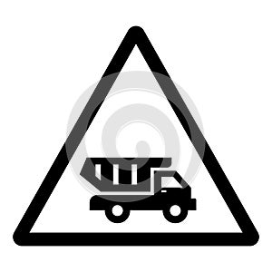 Dump Truck Symbol Sign,Vector Illustration, Isolate On White Background Label. EPS10