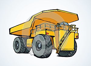 Dump truck. Vector drawing