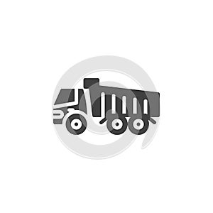 Dump Truck vector icon