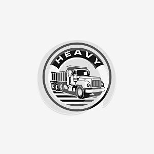 Dump Truck Vector Logo Design Template Idea