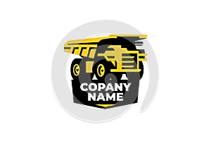 Dump truck vector logo EPS 10 file
