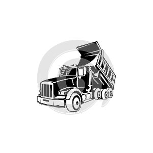 dump truck vector Mining and construction machinery for transporting