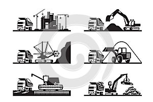 Dump trucks for different industries