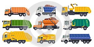 Dump trucks, loaders or dumpers and haul lorries