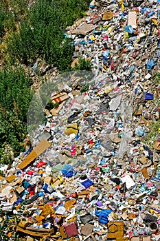 Dumped waste in nature