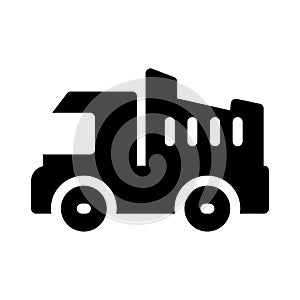 Dumper vector glyph flat  icon