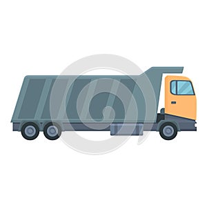 Dumper truck icon cartoon vector. Tipper dump