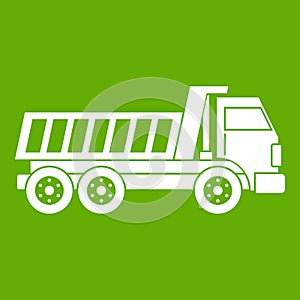 Dumper truck icon green