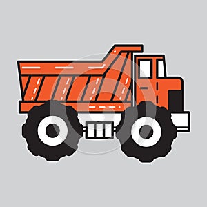 Dumper. Vector illustration decorative design