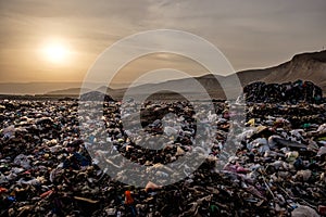 Garbage Sunset in israel photo