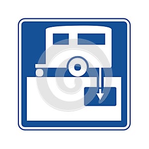 Dumping station for caravan symbol