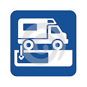 Dumping station for recreational vehicle symbol photo