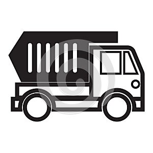 dumping truck. Vector illustration decorative design