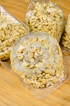 Dumpling in plastic foil