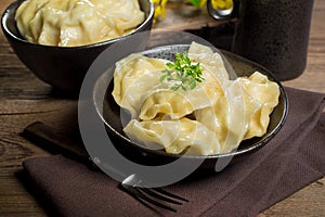Dumplings, filled with cheese