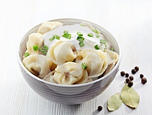 Dumplings russian pelmeni