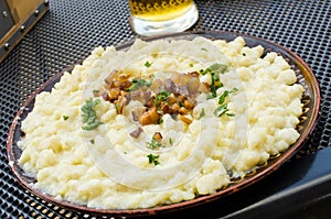 Dumplings with sheep cheese - traditional Slovakian dish