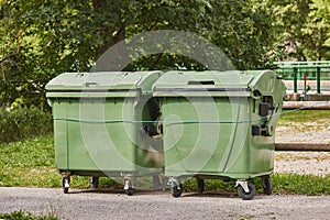 Dumpster garbage bin containers