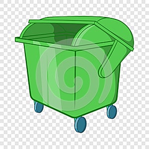 Dumpster icon, cartoon style