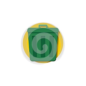 Dumpster or Trash can, Sorting garbage icon logo sign