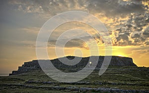 Dun Aengus at sunset photo