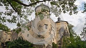 Dunajec Castle in Niedzica. Summer panorama, Poland.