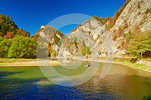 The Dunajec River Gorge mountain landscape.