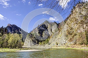 Dunajec river gorge in spring photo