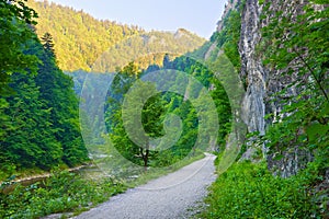 The Dunajec River Gorge trail. Pieniny Mountains