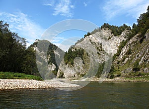 The Dunajec River. Mountain landscape, Poland