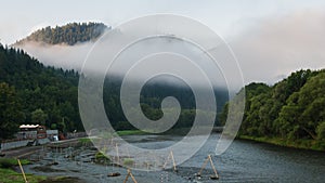 Dunajec river in Pieniny mountains.