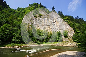 Dunajec river in Pieniny mountains, Poland