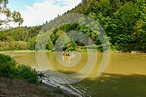 Dunajec river in Pieniny National Park in southern Poland.