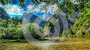 Dunajec river in Pieniny National Park in southern Poland.