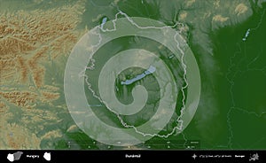 Dunantul outlined, Hungary. Physical