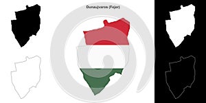 Dunaujvaros outline map