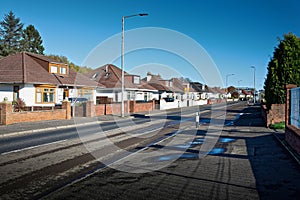 Dundonald road Kilmarnock on bright and sunny morning