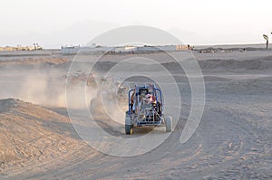 Dune Buggies racing in desert