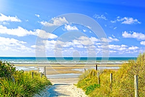 Dune landscape at De Panne, North Sea, in Belgium