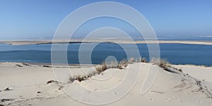 Dune of Pilat tallest sand dune in Europe is located in La Teste-de-Buch pyla in the Arcachon Bay area in France