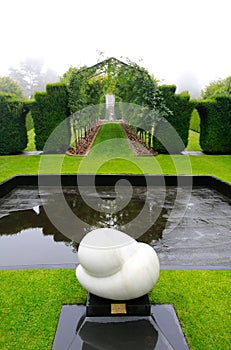 DUNEDIN, NEW ZEALAND - FEBR 10, 2015: garden of Larnach castle.