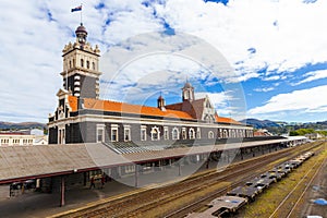 Dunedin Railway Station in New Zealand