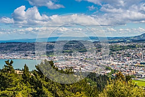 Dunedin seen from the peak of Signal Hill, New Zealand