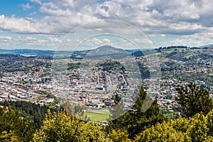 Dunedin seen from the peak of Signal Hill, New Zealand