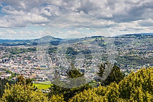 Dunedin seen from the peak of Signal Hill, New Zealand