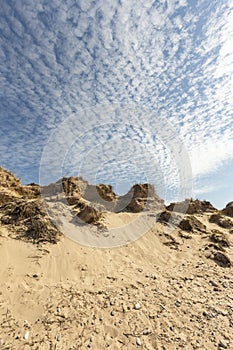 Dunes on Beach at Findhorn on the Moray Firth in Scotland