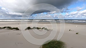 Dunes and beach on the island of Ameland