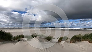 Dunes and beach on the island of Ameland