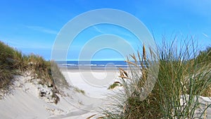 Dunes and beach on the island of Ameland