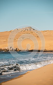 Dunes of the Cabo Polonia National Park in the Department of Rocha in Uruguay photo